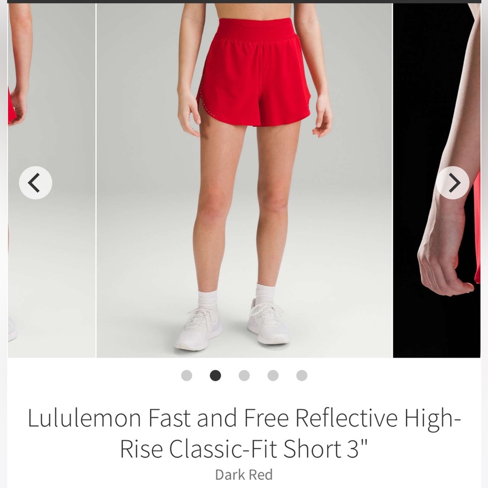 Lululemon fast and free shorts